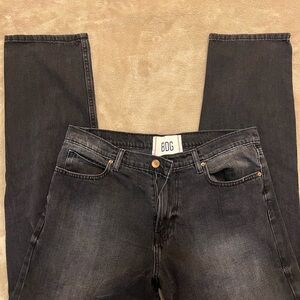 BDG Men's Black Wash Straight Jeans